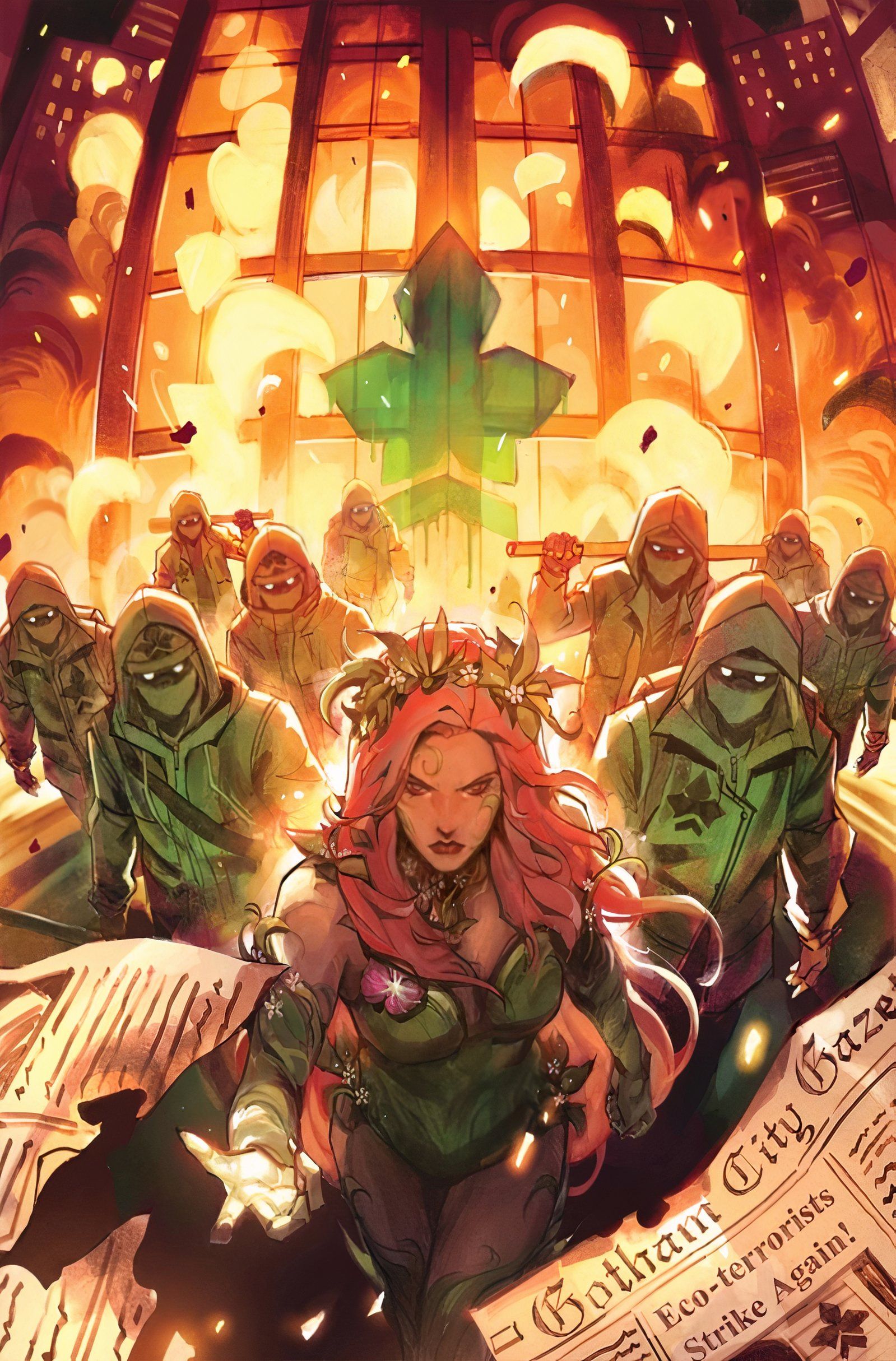 Arte da capa de Poison Ivy #27 Cavaleiros Verdes