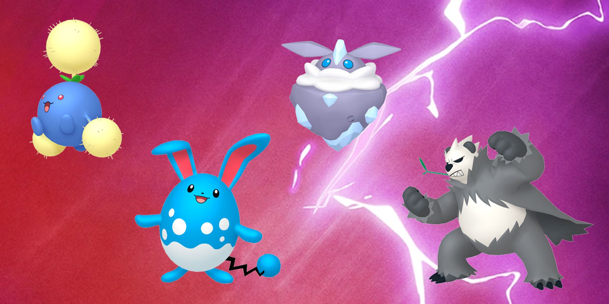 Jumpluff, Azumarill, Carbink e Pangoro em Pokémon GO