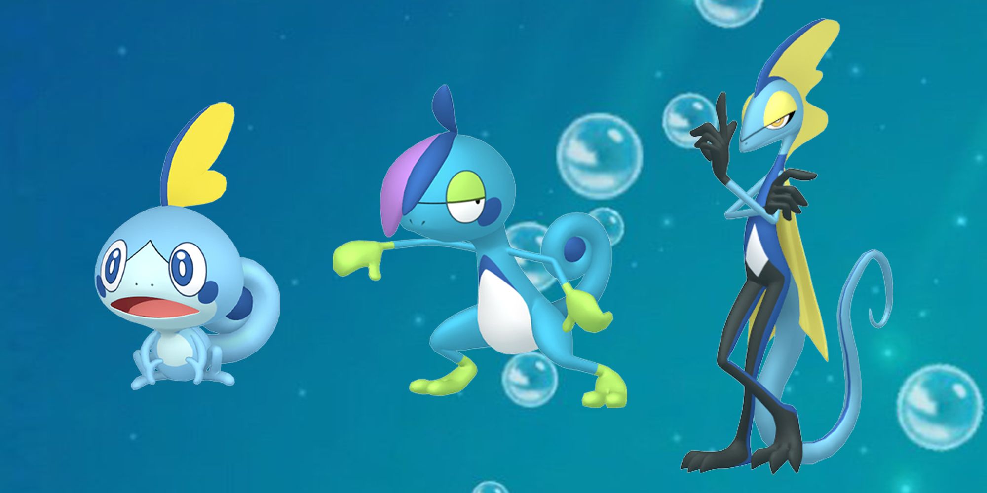 Sobble e suas evoluções Drizzile e Inteleon em Pokémon GO