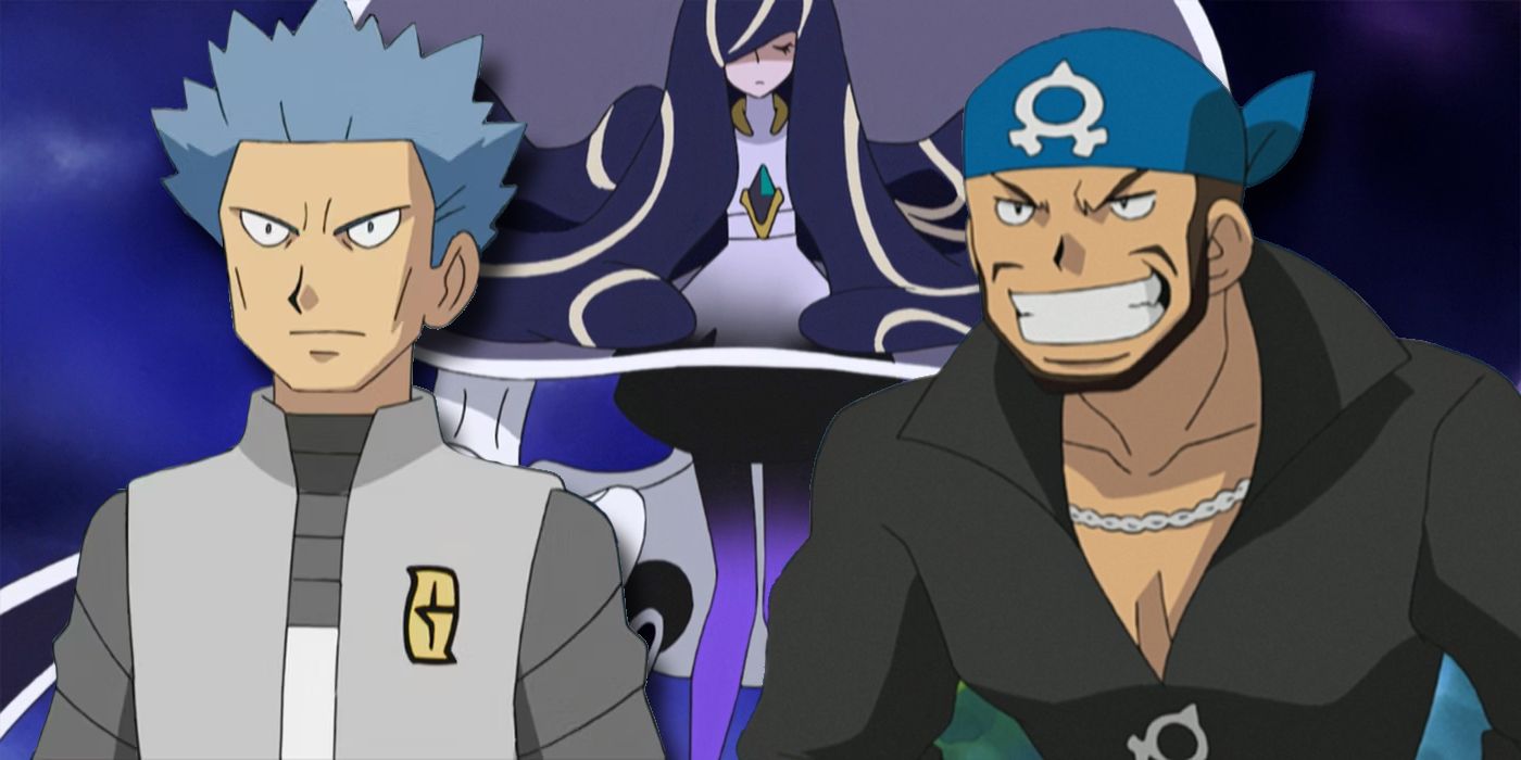 Cyrus and Archie in front of Mother Beast Lusamine