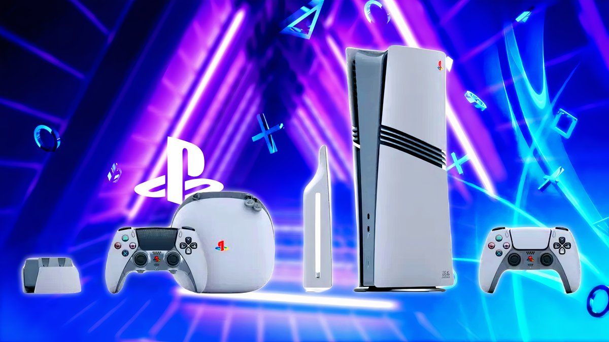 PS5 Pro Bundle on a dynamic blue background