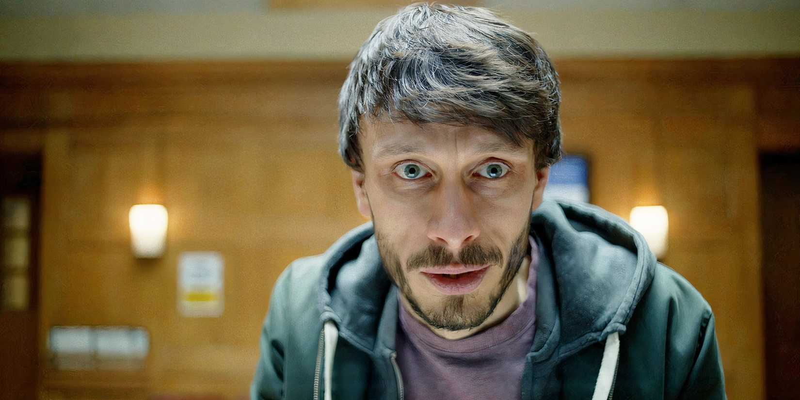 Richard Gadd staring with mouth agape in Baby Reindeer