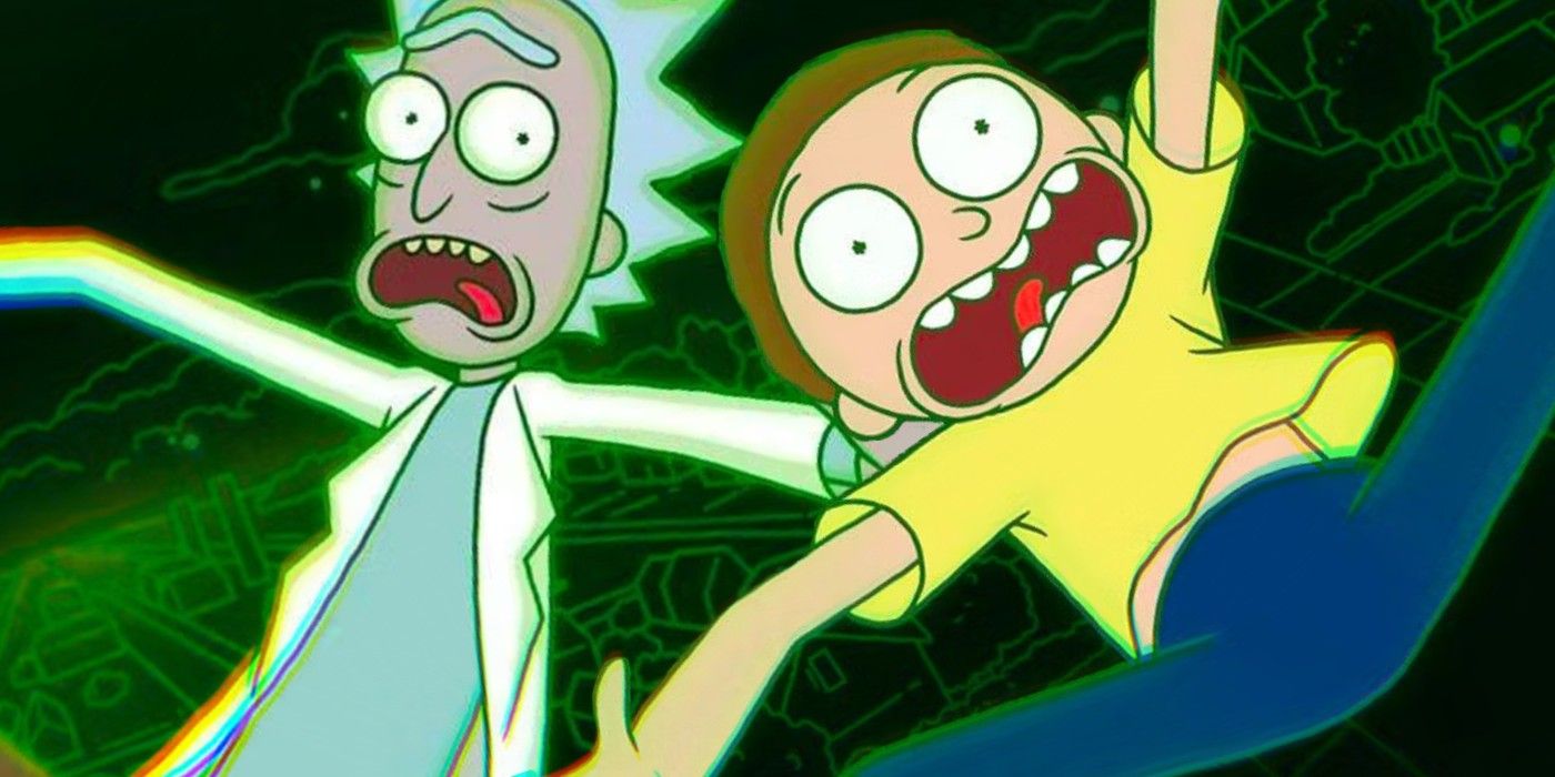 RICK AND MORTY FALLING THROUGH SPACE
