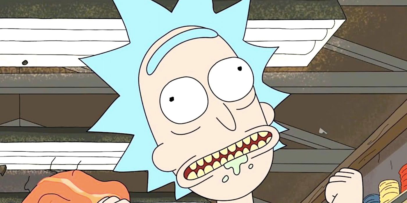 Rick looking deranged in Rick and Morty season 2