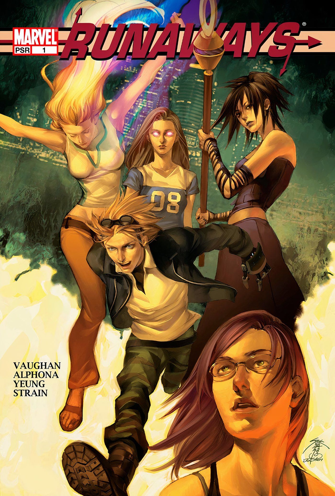 Cover to Runaways (Volume Two) First Issue