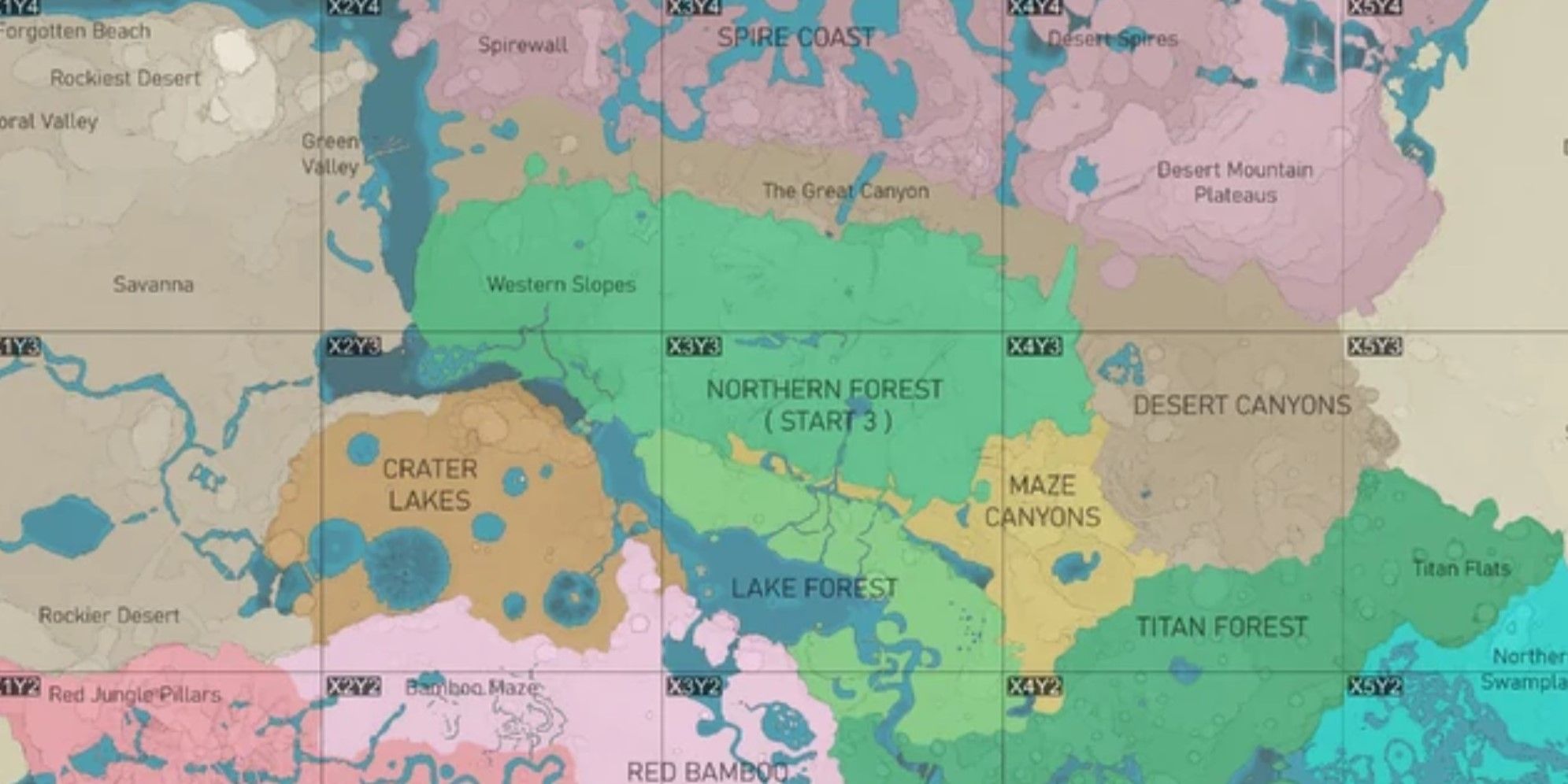 La vista del mapa es satisfactoria, centrándose en el bosque del norte.