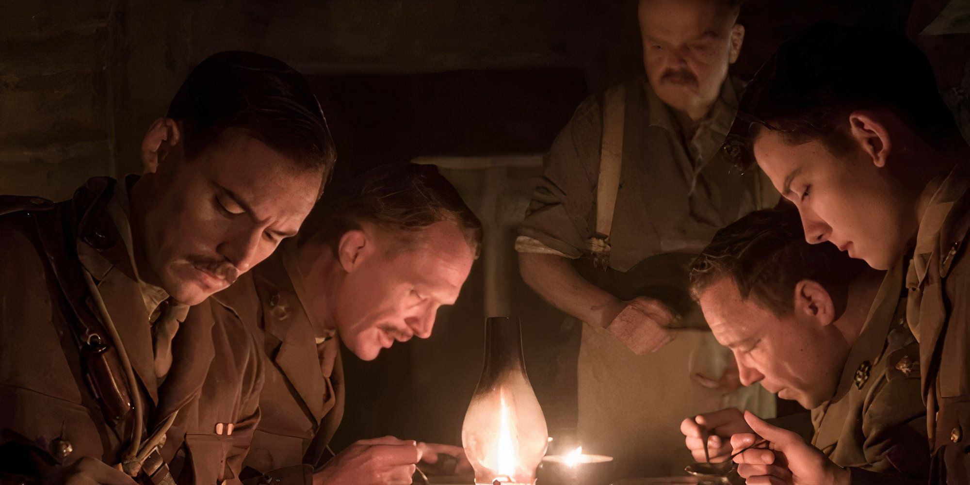 Stanhope (Left) with his Company in the trench