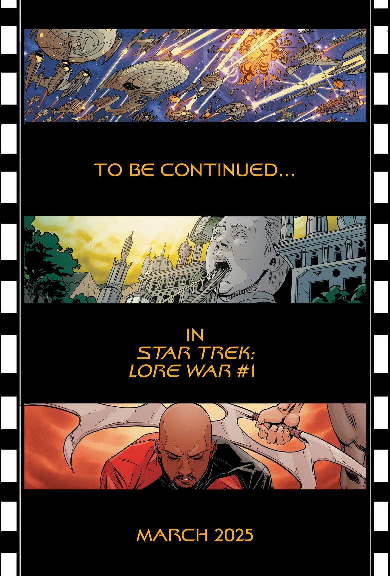 Star Trek, teaser image for the upcoming LORE WAR storyline.