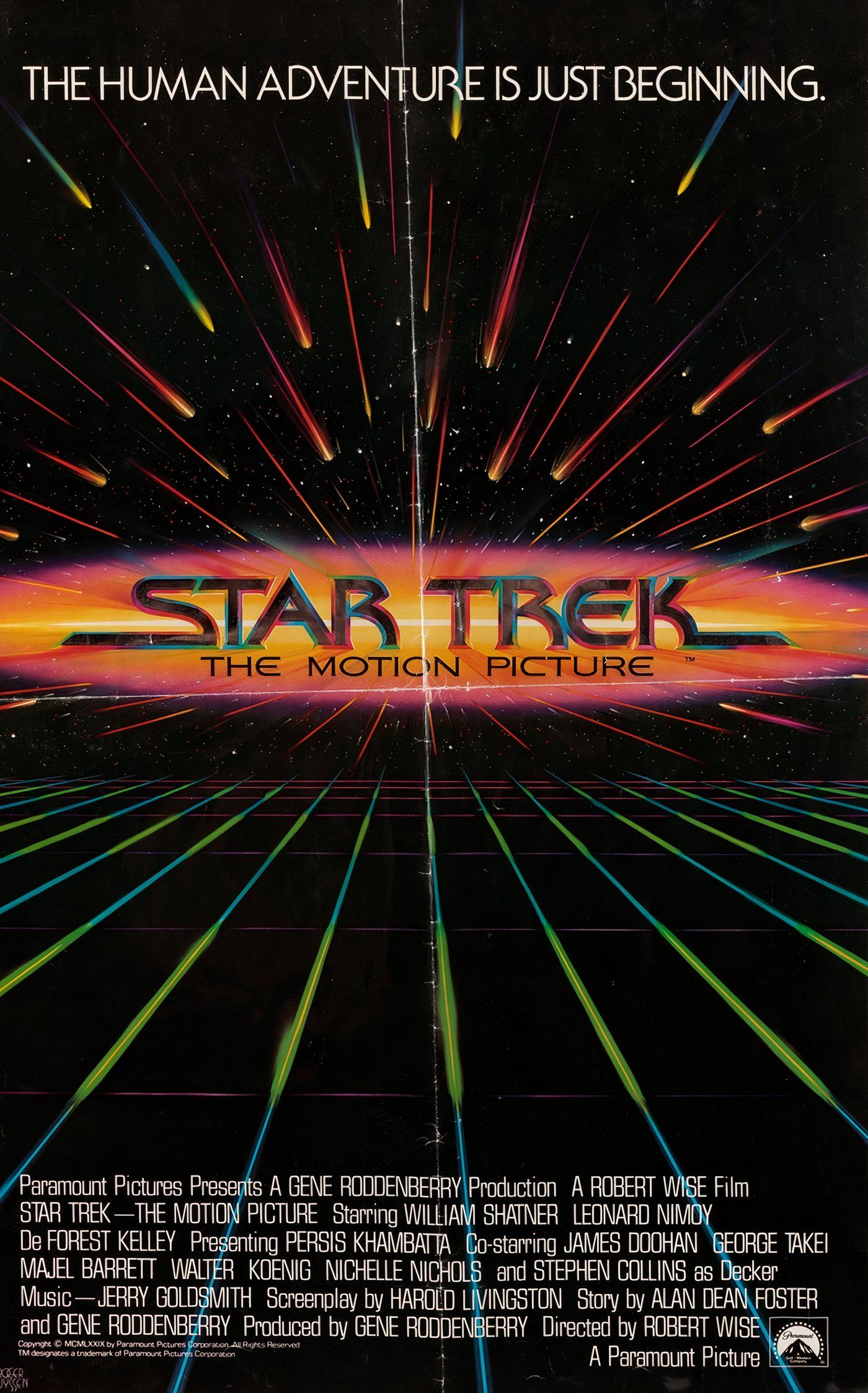 Star Trek The Motion Picture Poster, with the tagline "the human adventure is just beginning."