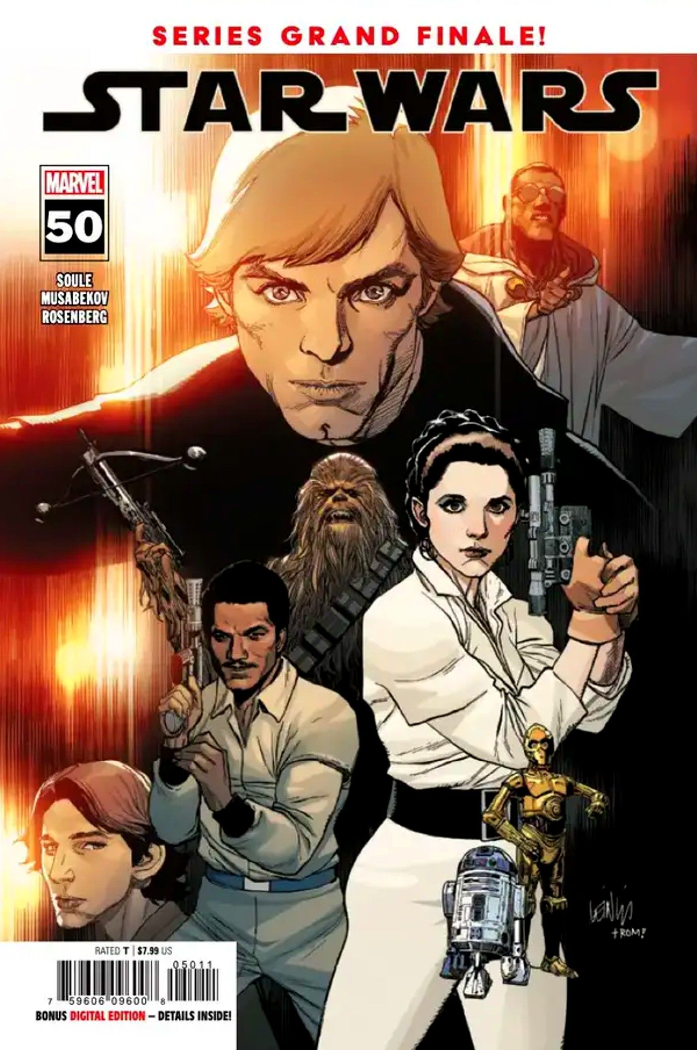 capa de star wars 50 mostrando luke skywalker de preto