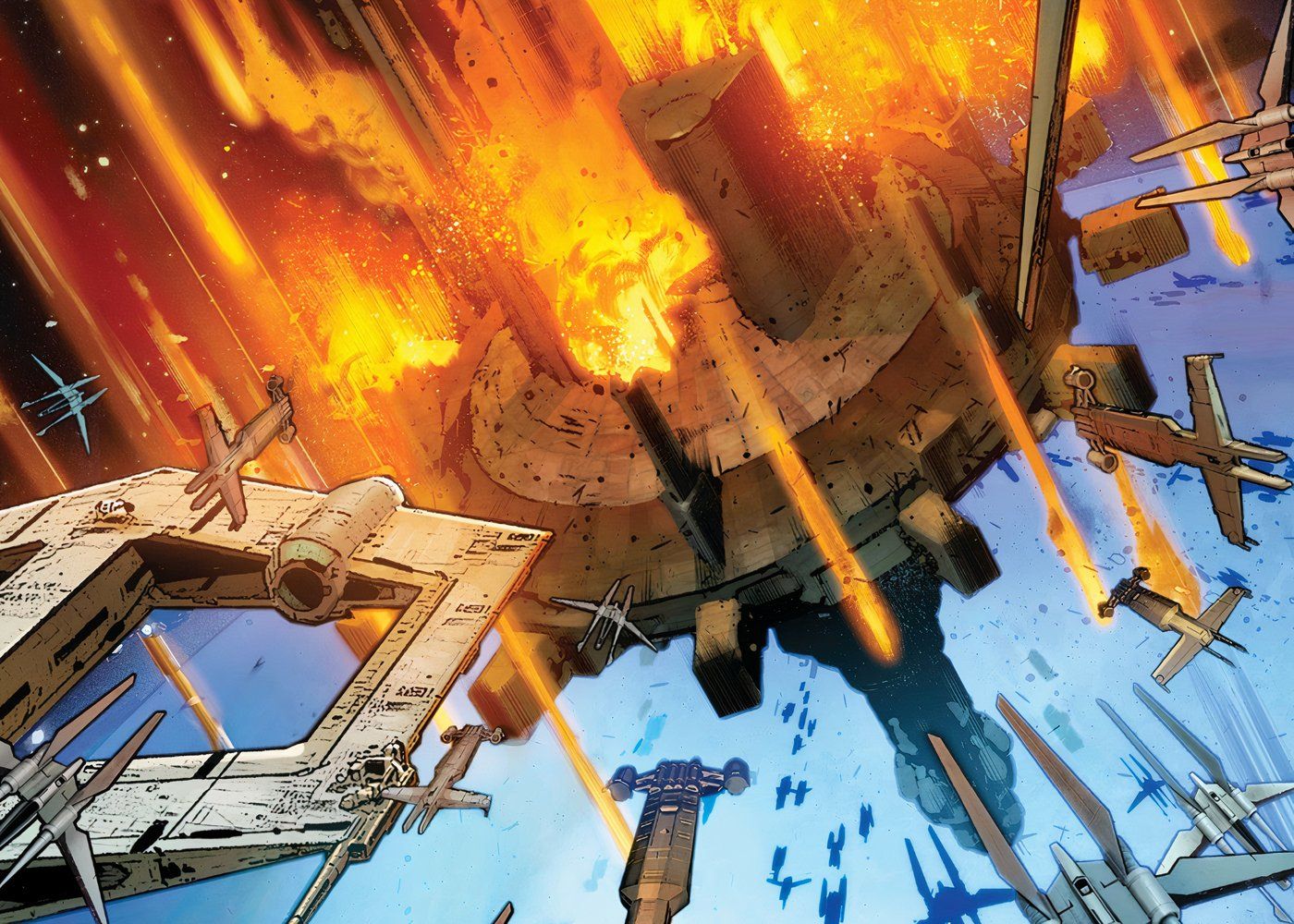 Star Wars' Starlight Beacon getting destroyed.