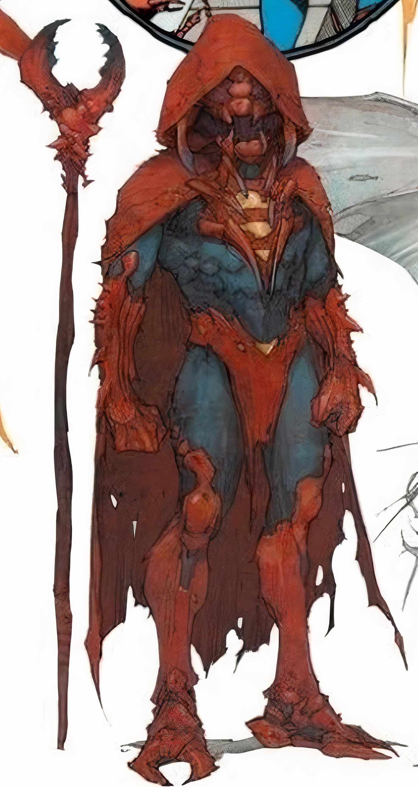 Superman infectado por kryptonita vermelha se transforma em um monstro formiga