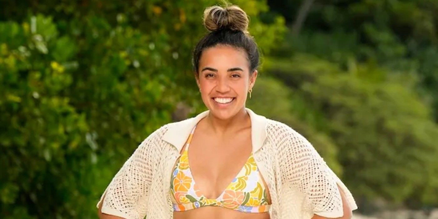 Survivor 47's Tiyana Hallums smiling in a headshot on a beach in Fiji.