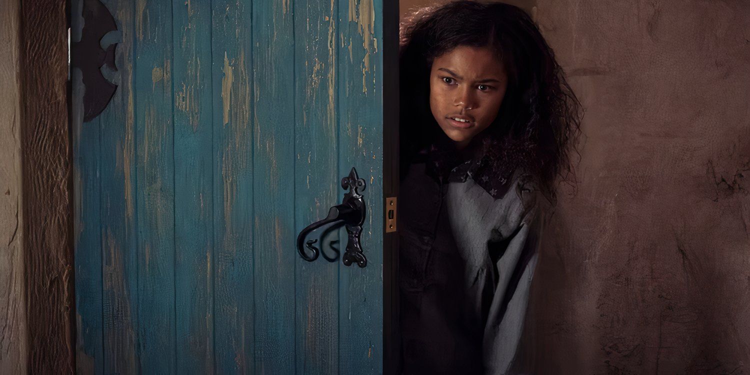 Tamara Smart looking out of a doorway in The Worst Witch