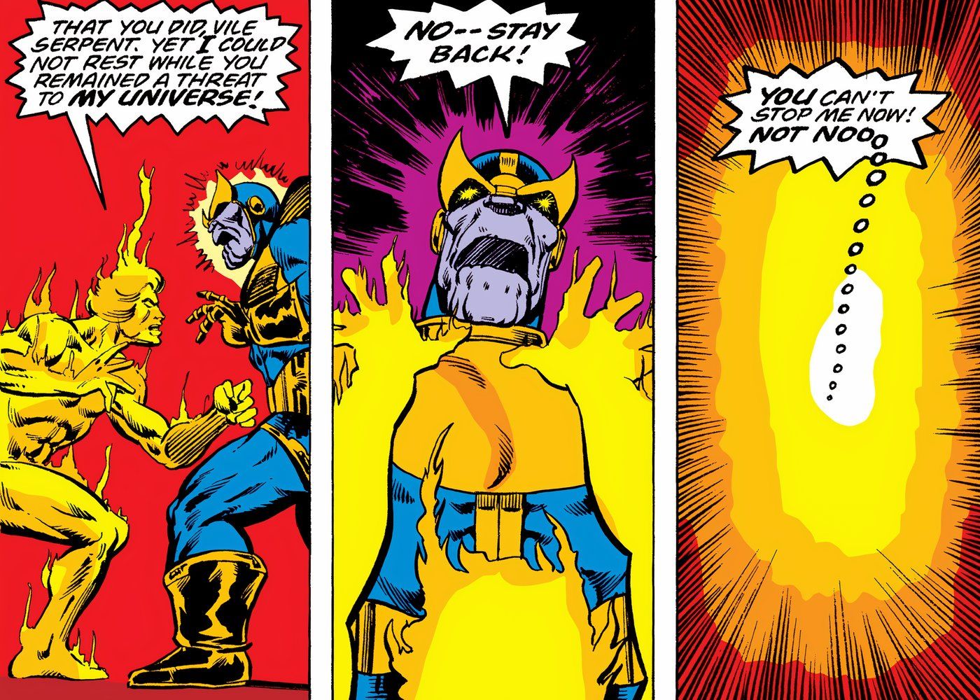 Adam Warlock killing Thanos.