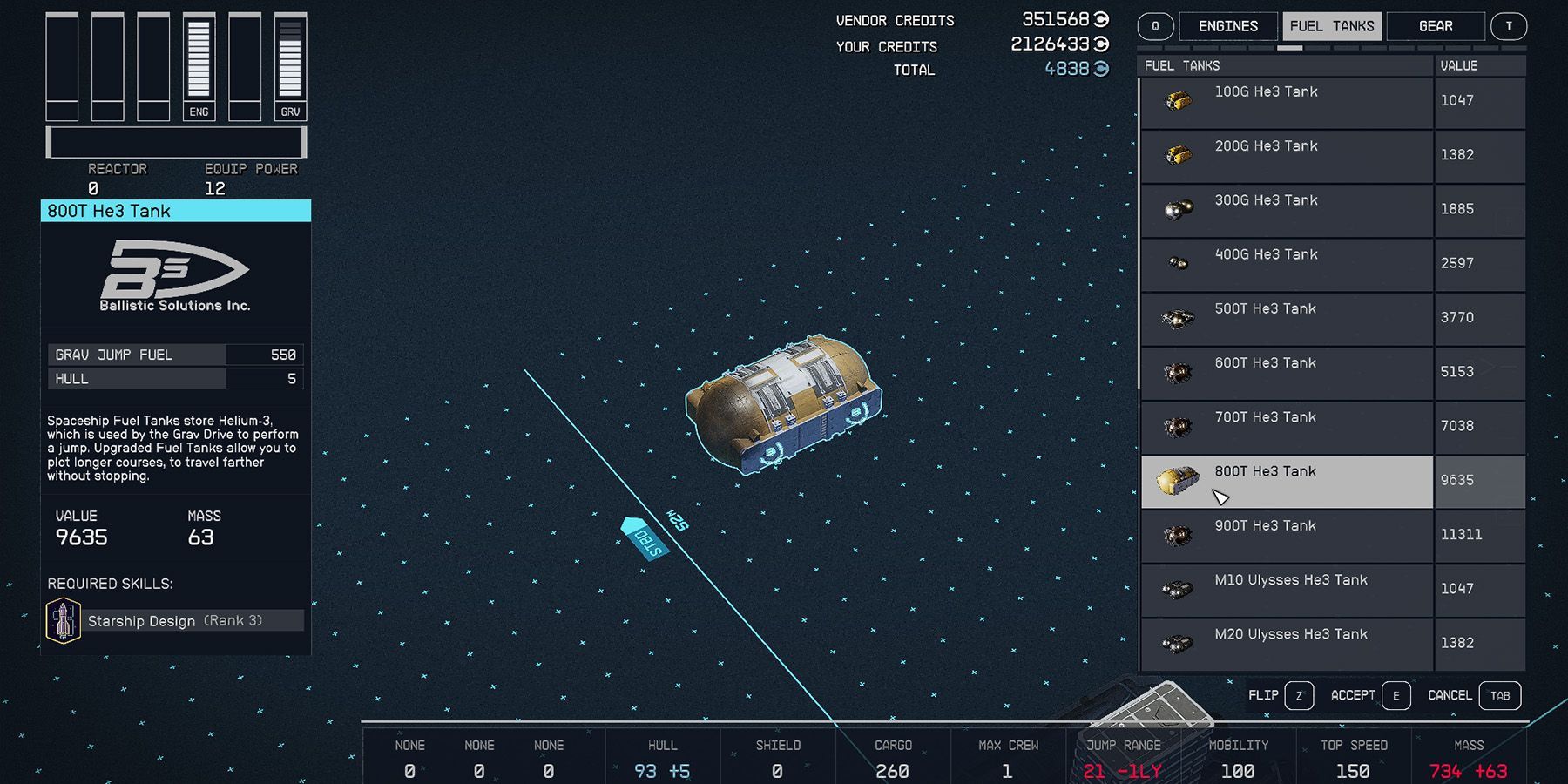 The 800t He3 tank in Starfield's ship builder.