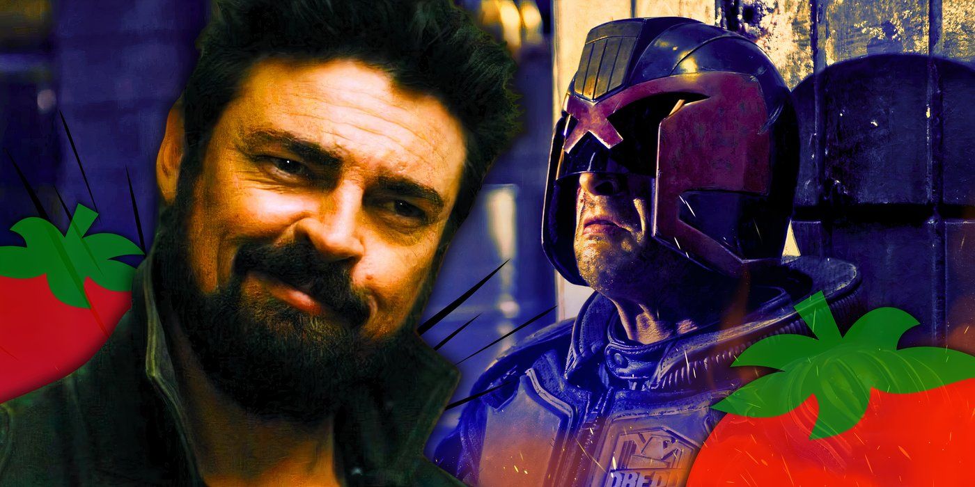 Karl Urban's characters, Billy Butcher from The Boys and Judge Dredd from 2012's Dredd