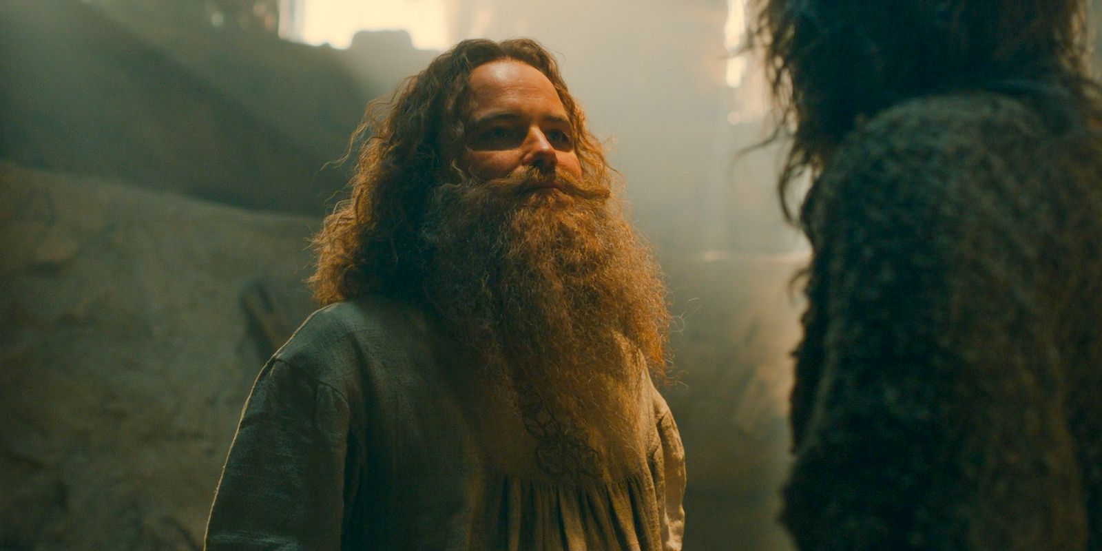 The Stranger asks Tom Bombadil (Rory Kinnear) to teach him how to control fire and wind in The Lord of the Rings: The Rings of Power Season 2 Episode 4