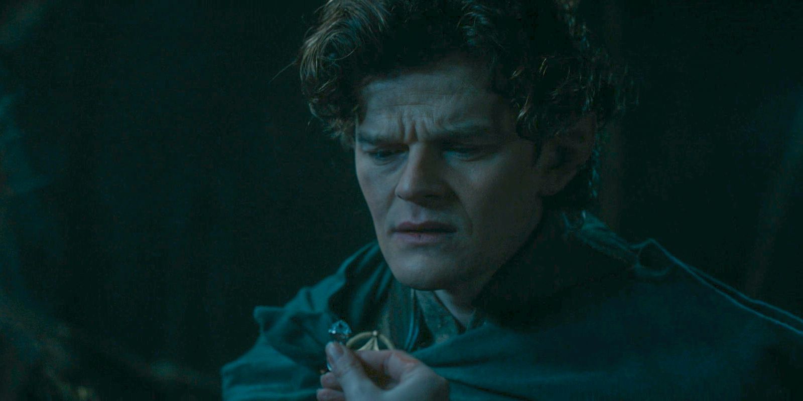 Galadriel hands over the Ring of Power to Elrond (Robert Aramayo) in The Lord of the Rings: The Rings of Power Season 2 Episode 4