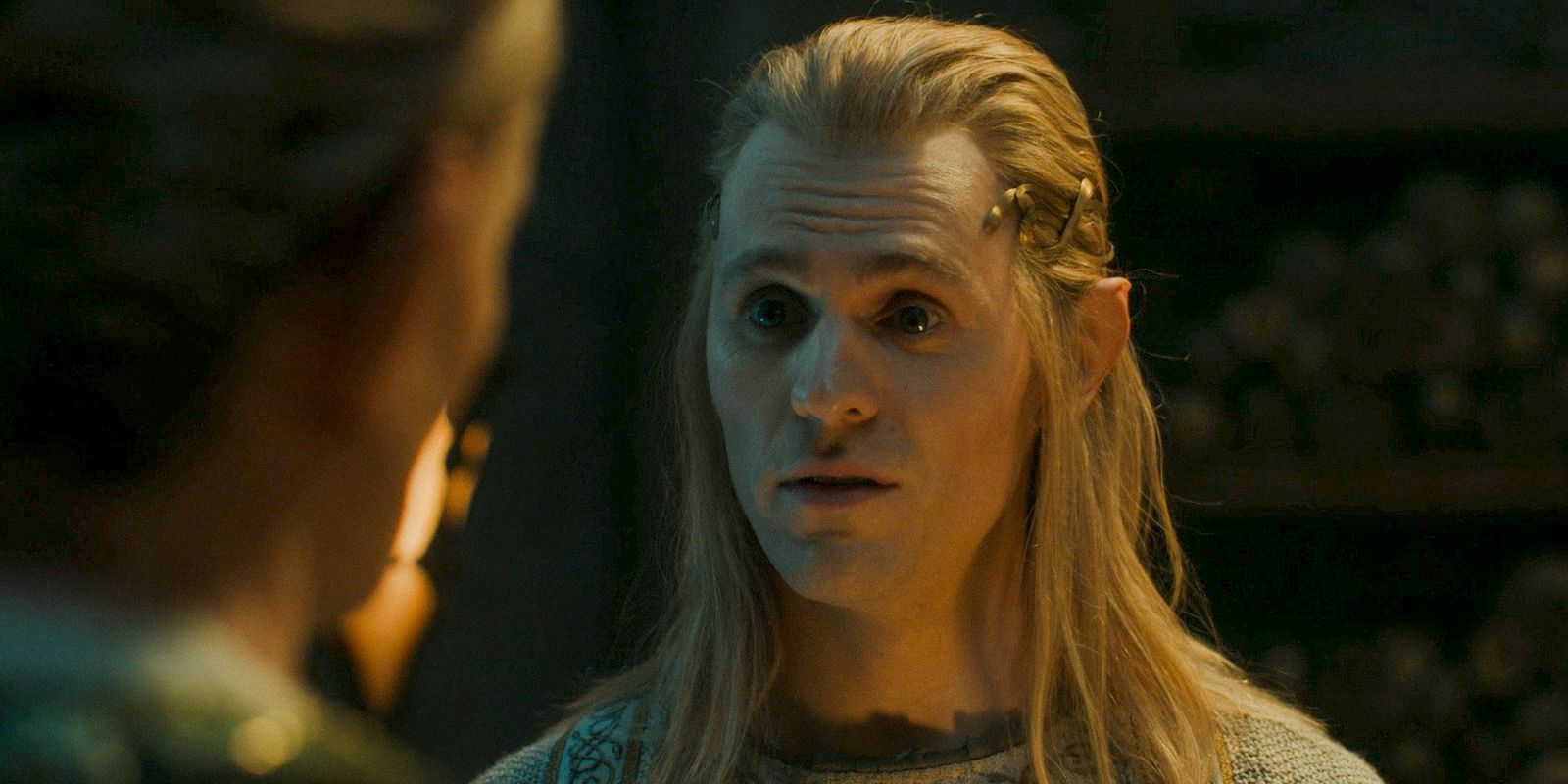 Sauron (Charlie Vickers) convincing Celebrindor to forge more rings in The Lord of the Rings: The Rings of Power Season 2 Episode 5