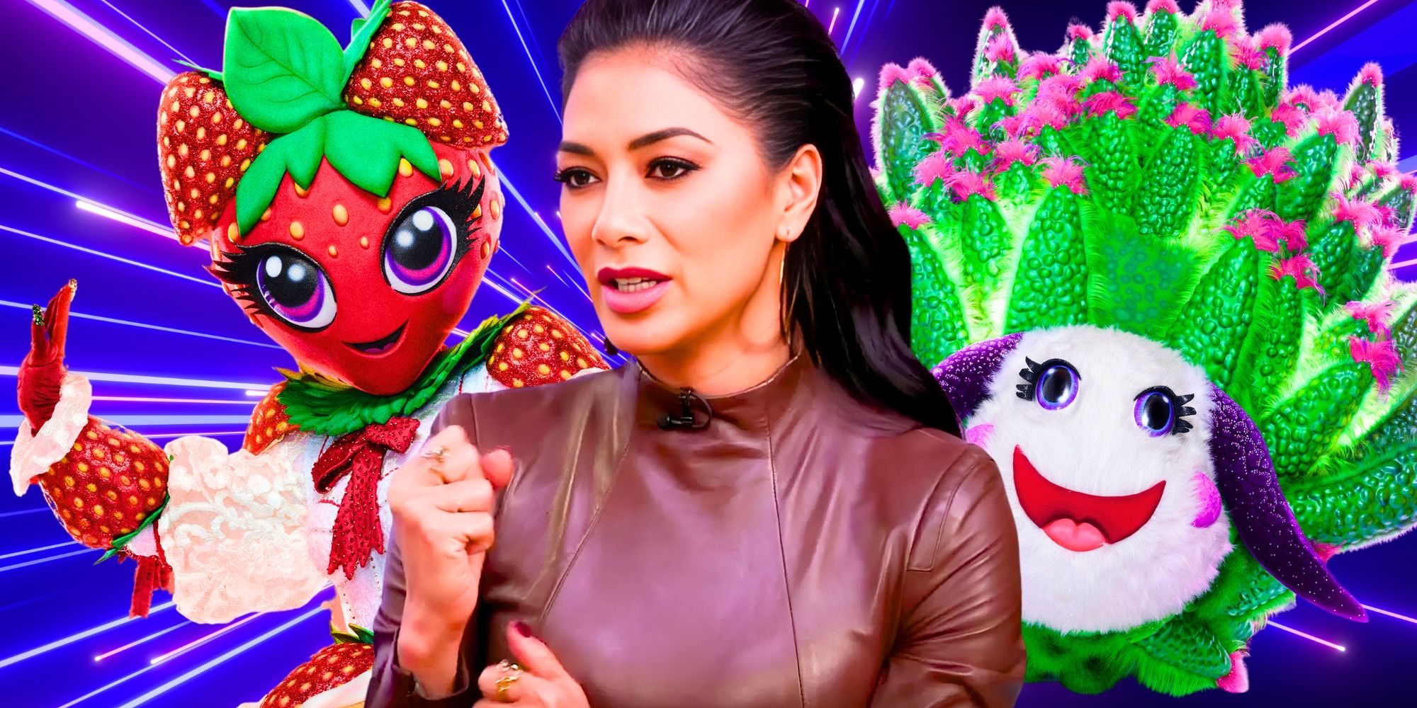 The Masked Singer&rsquo;s Nicole Scherzinger looks angry in front of Strawberry and Leaf Sheep