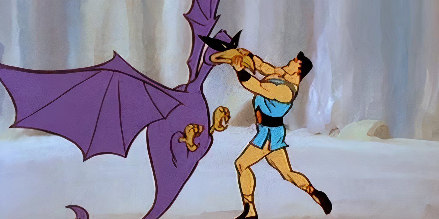 A still from the 1963 cartoon The Mighty Hercules