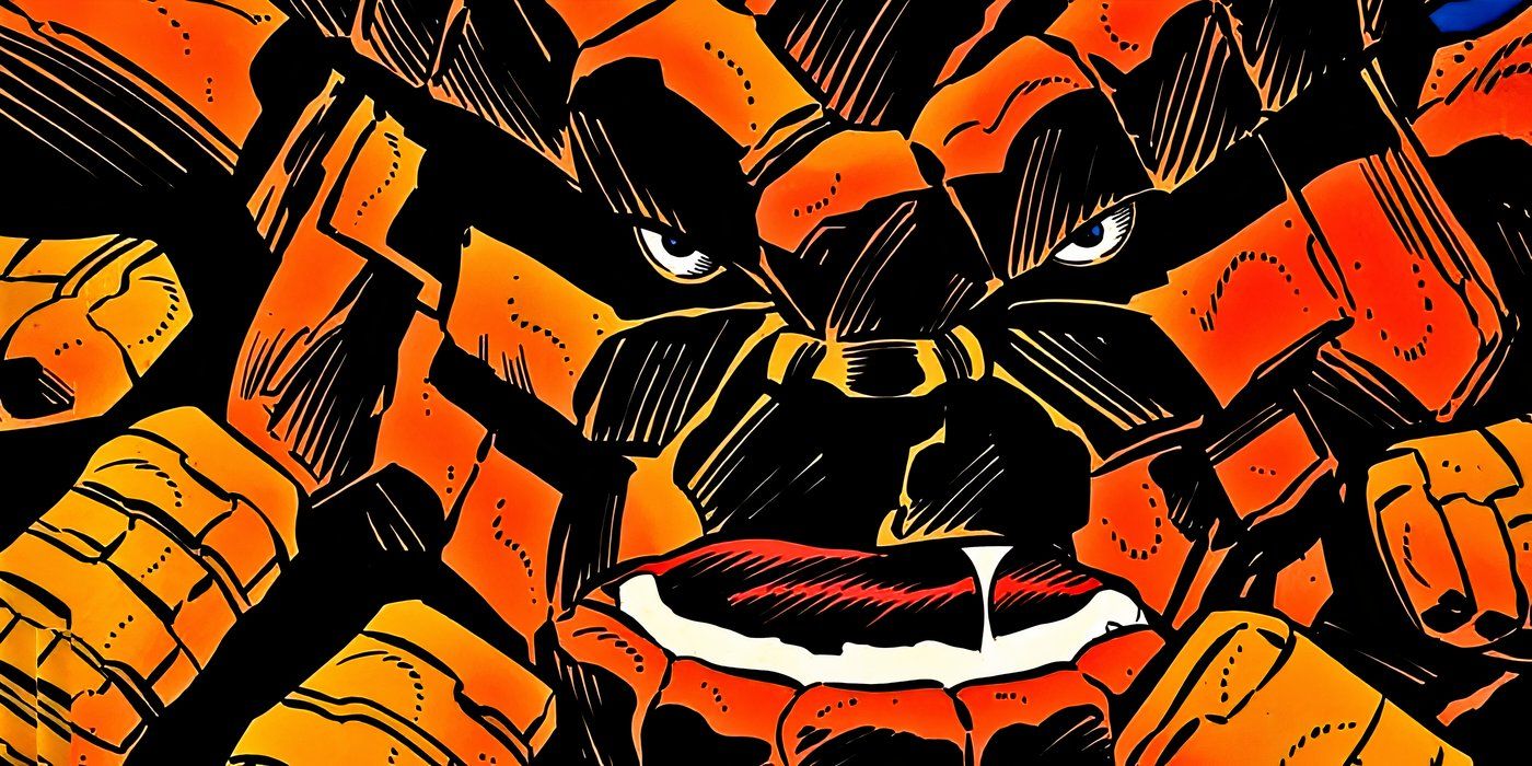 Fantastic Four&rsquo;s the Thing, close-up image of his face.