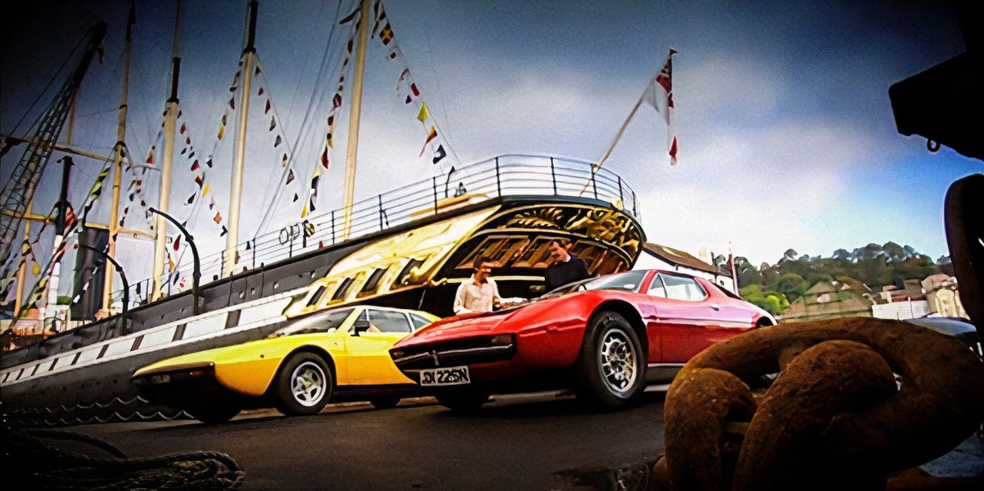 Top Gear Italian Super Cars Parked Near A Port