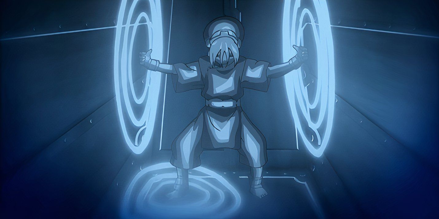 Toph Beifong learning to metal bend and sensing vibrations in Avatar: The Last Airbender book 2, episode 19