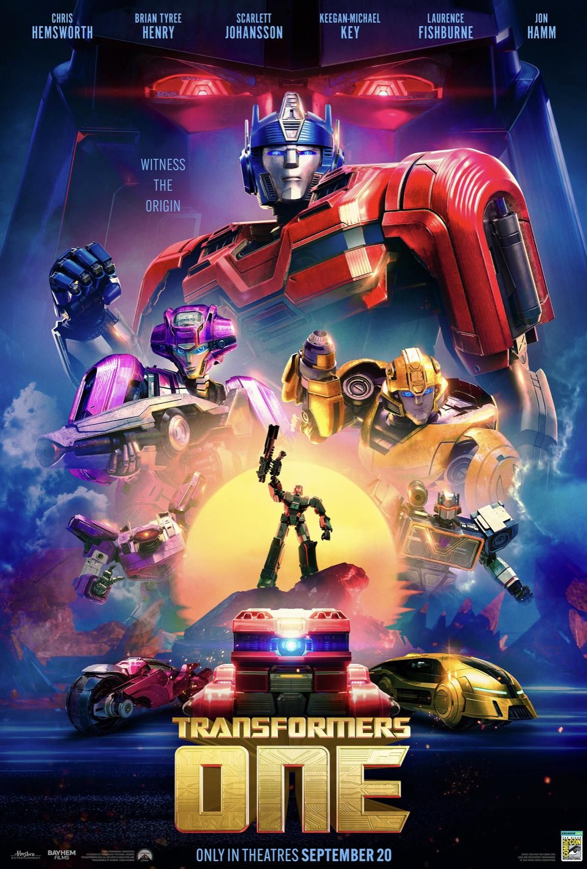 Oficjalny plakat filmu „Transformers One” z 2024 r