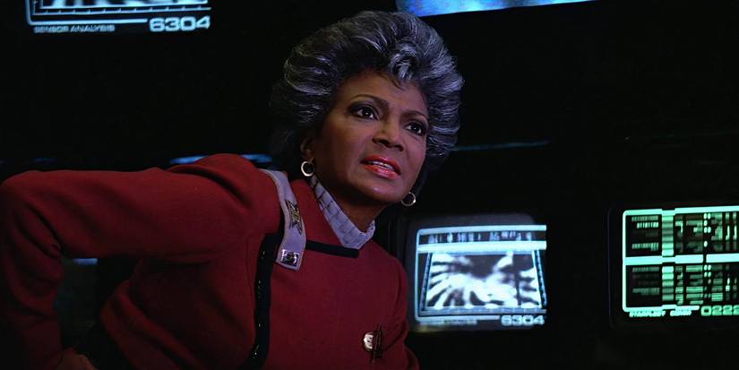 Uhura tense in Star Trek V