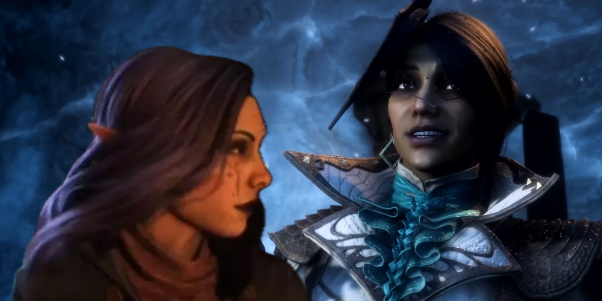 Dos personajes de Dragon Age: Veil