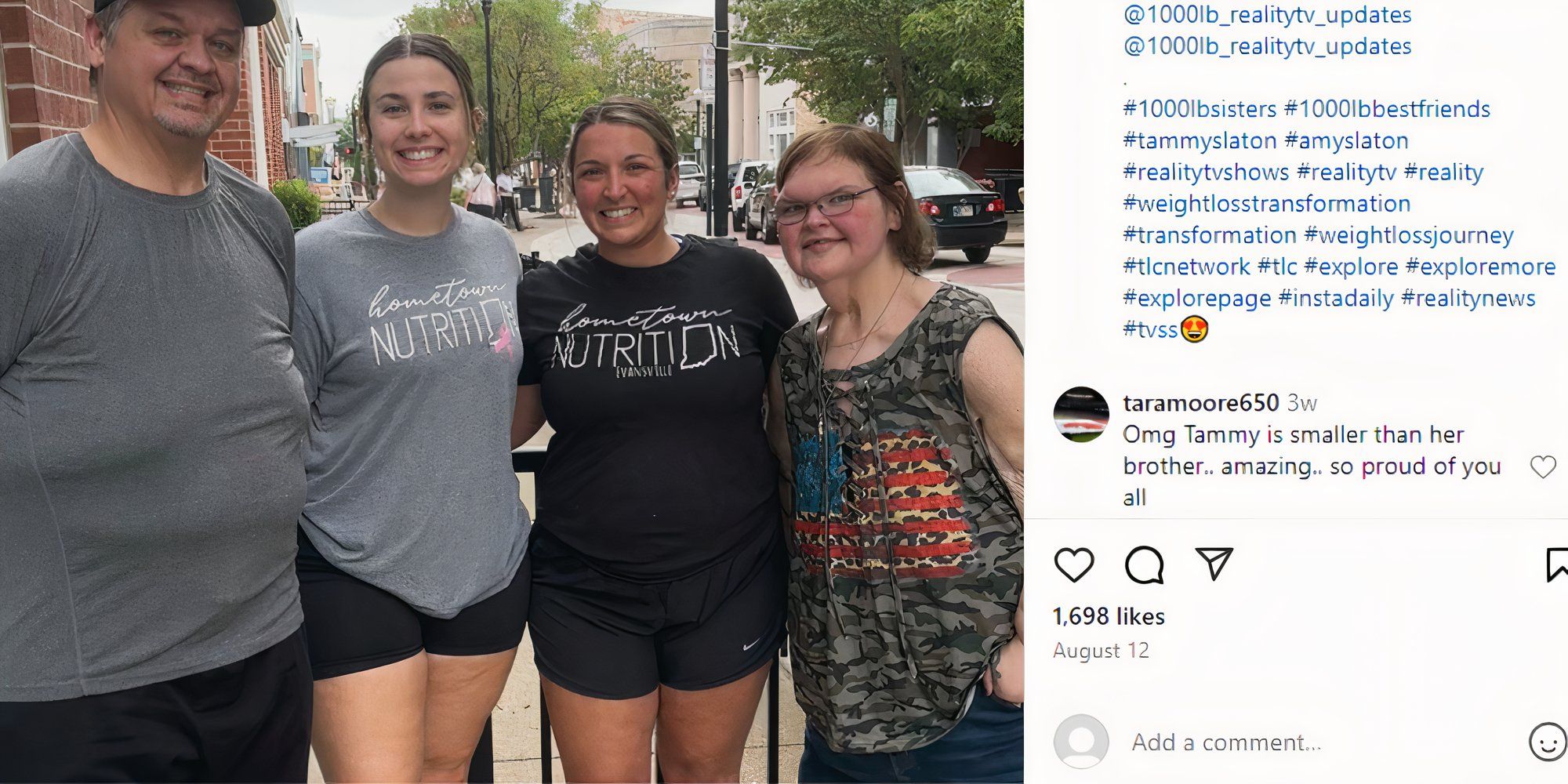 1000-lb Sisters - Tammy Slaton, Chris Combs & 2 unnamed Women pose for a photo arm in arm