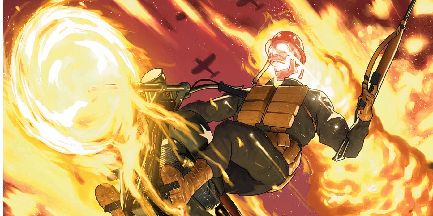 Ghost Rider '44 en la portada variante de Hellhunters 1