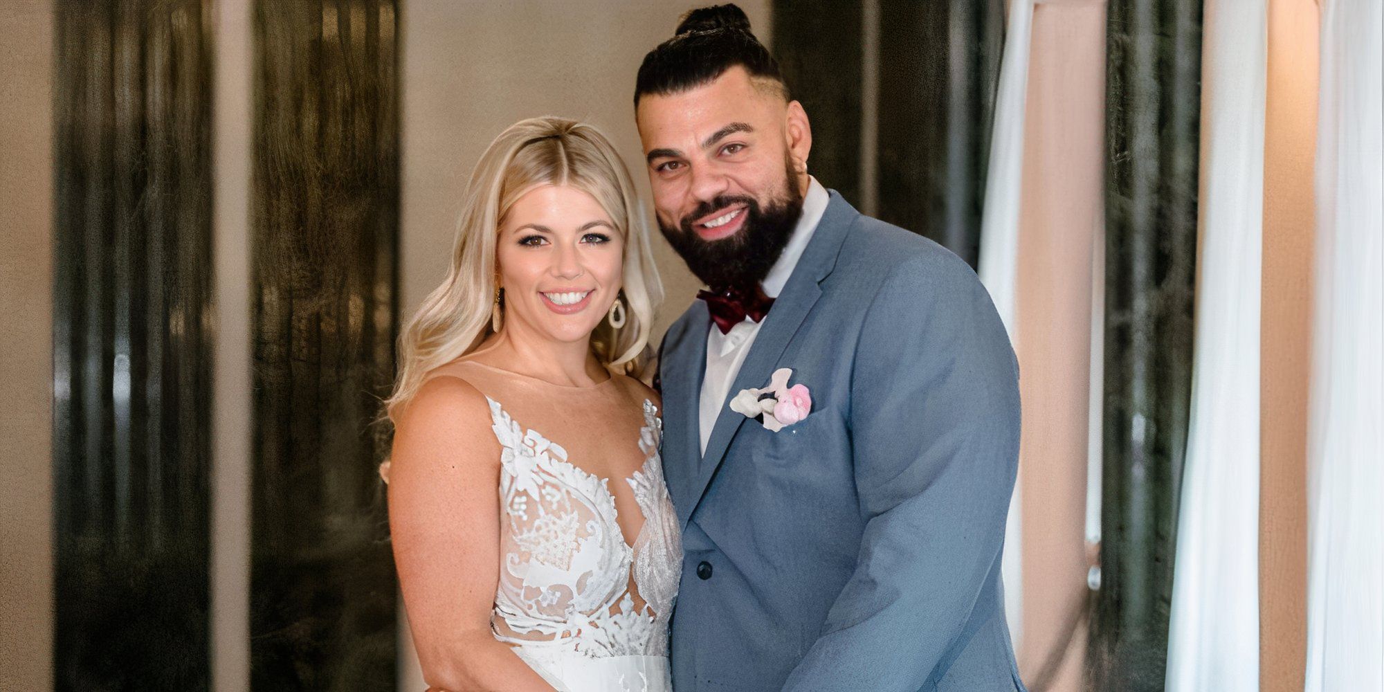 Married At First Sight - David & Michelle in wedding attire