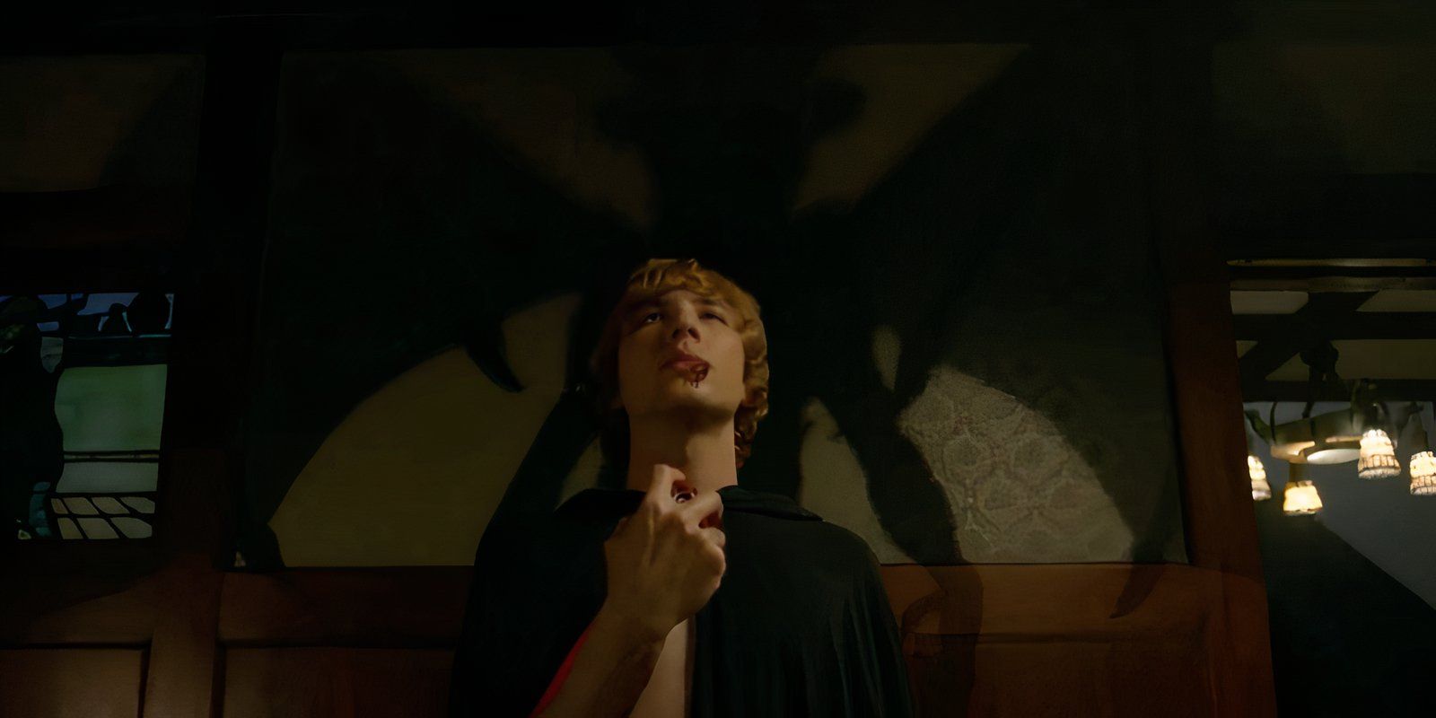 The Devil's shadow behind Michael in American Horror Story Apocalypse 