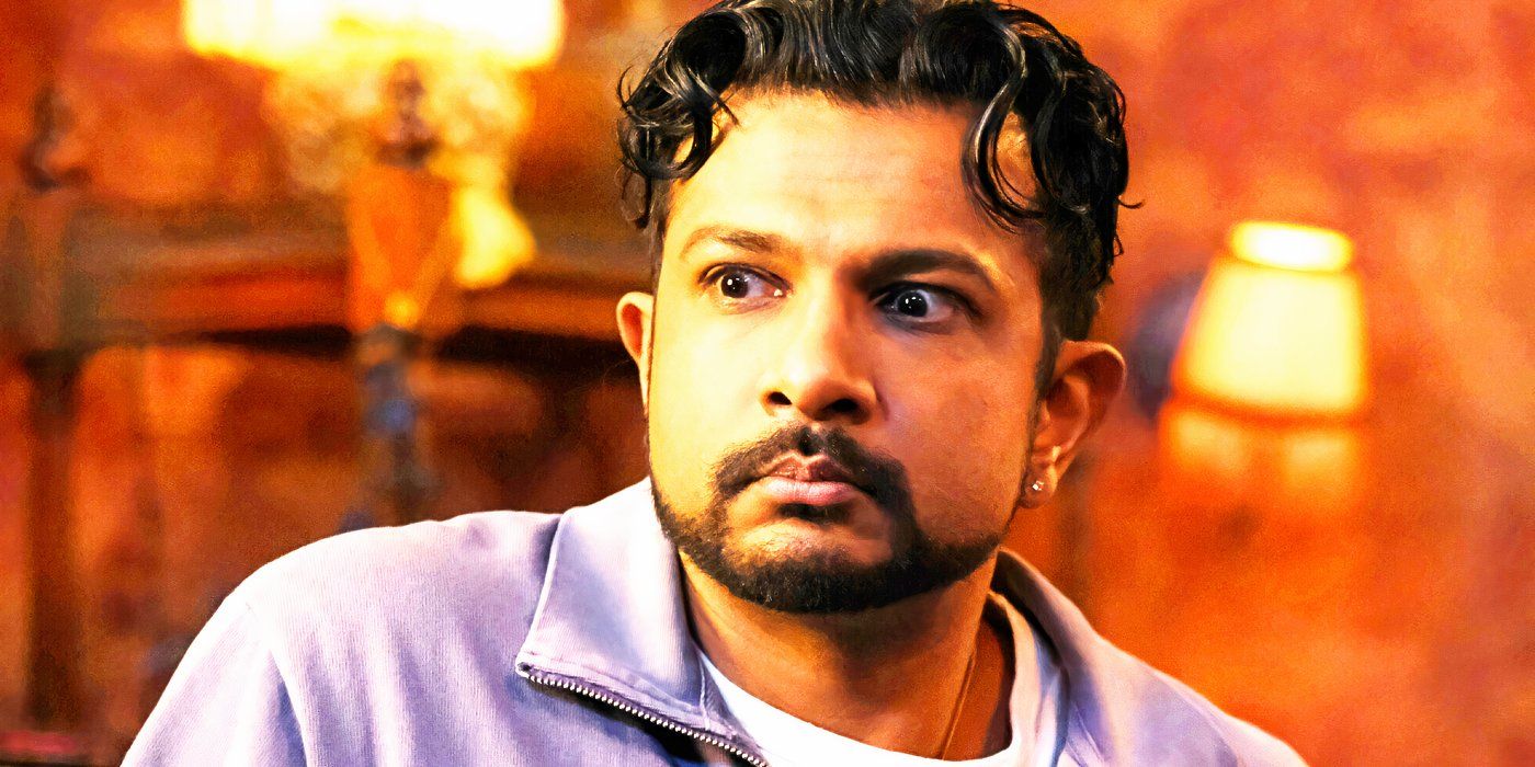 Utkarsh Ambudkar looking surprised as Jay in Ghosts