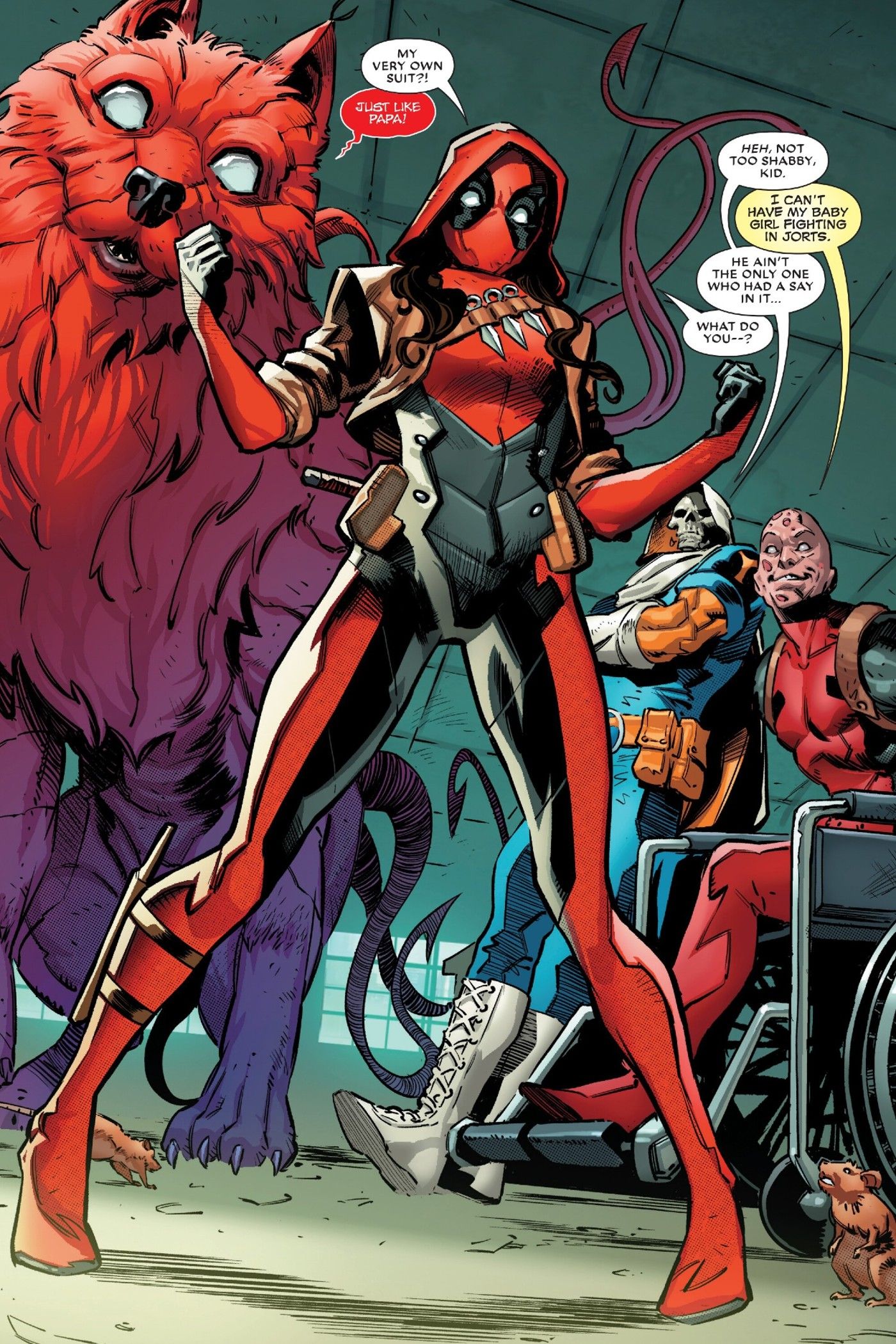 Comics Page: Deadpool's daughter, Ellie Camacho, debuts her new costume.