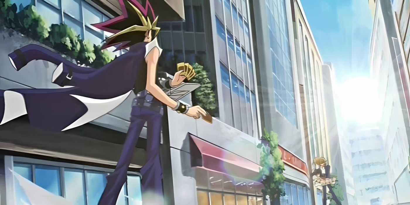 Yugi and Joey prepare to duel after the ending of the Battle City arc. 