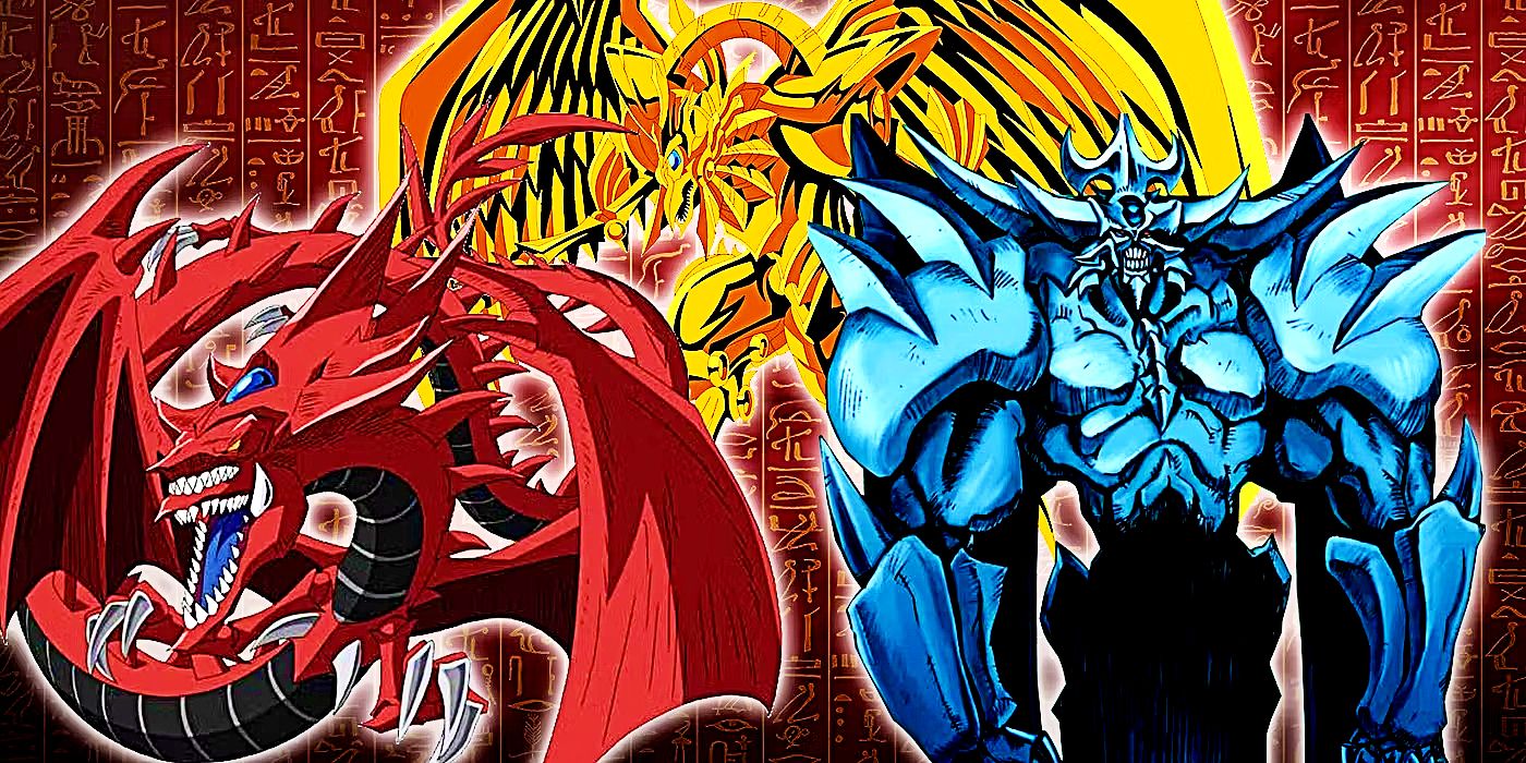 The three Egyptian Gods from Yu-Gi-Oh