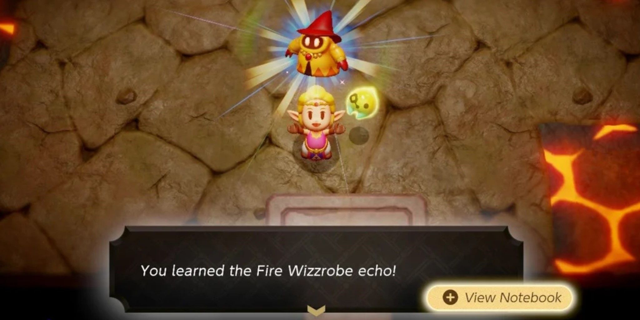 Zelda learns the fire vizrobe echo in Echo of Wisdom