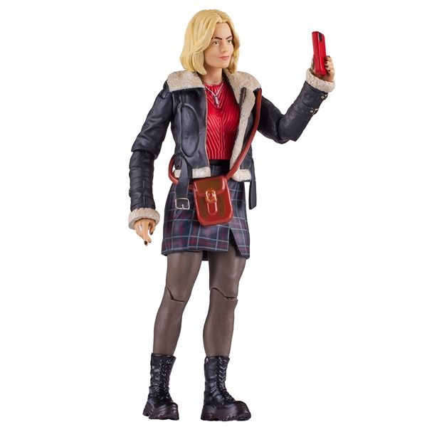 Action figure Ruby Sunday holds up her phones in Doctor Who toy line