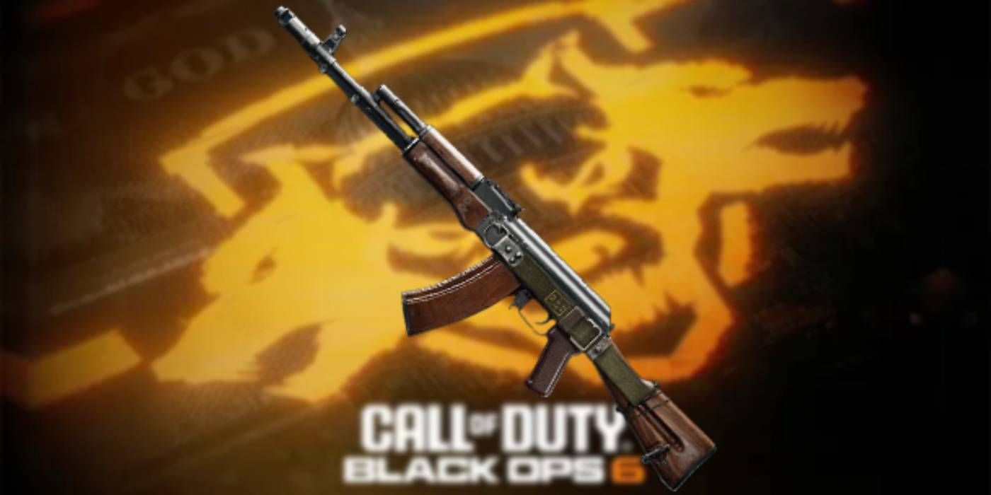 Call of Duty Black Ops 6 AK-74 Assault Rifle weapon with keyart in background