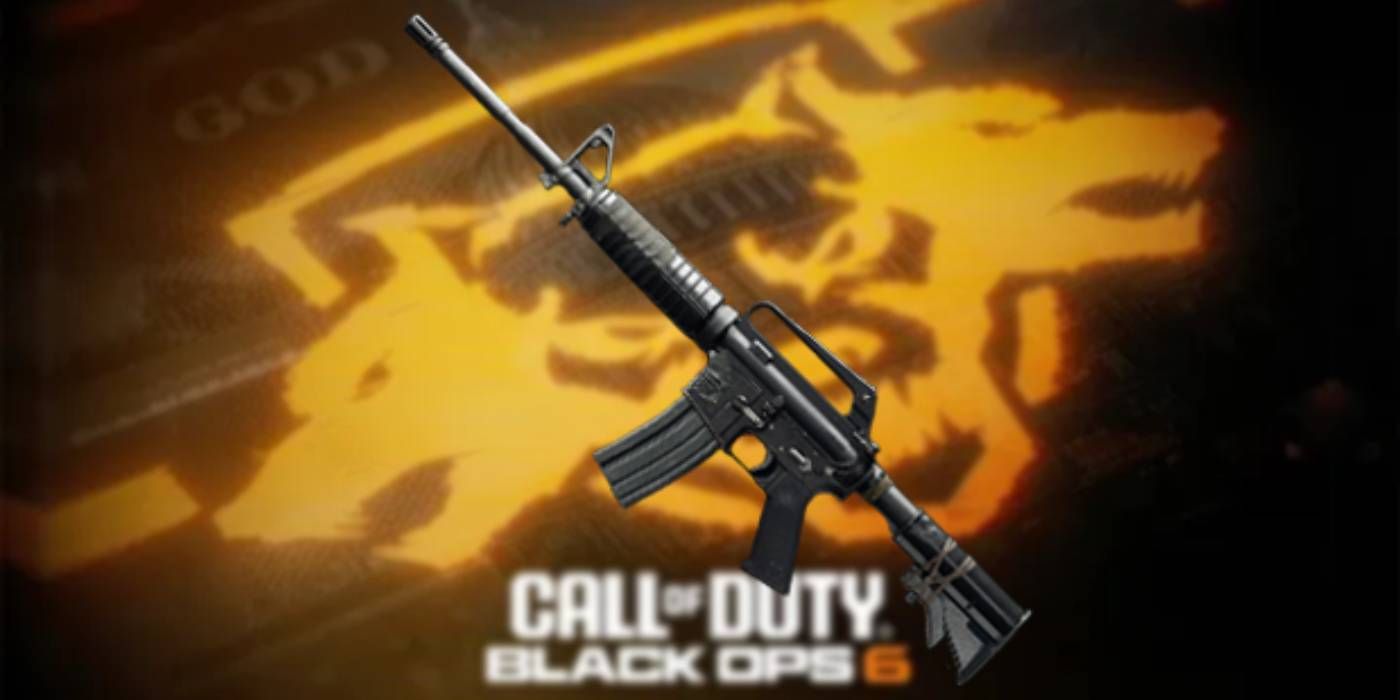 Call of Duty Black Ops 6 XM4 Assault Rifle weapon with keyart background