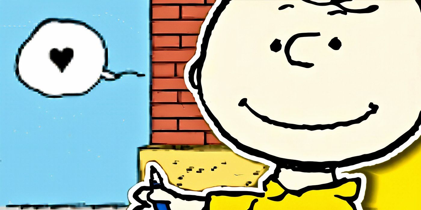 Peanuts Charlie Brown with the School Building behind him. 