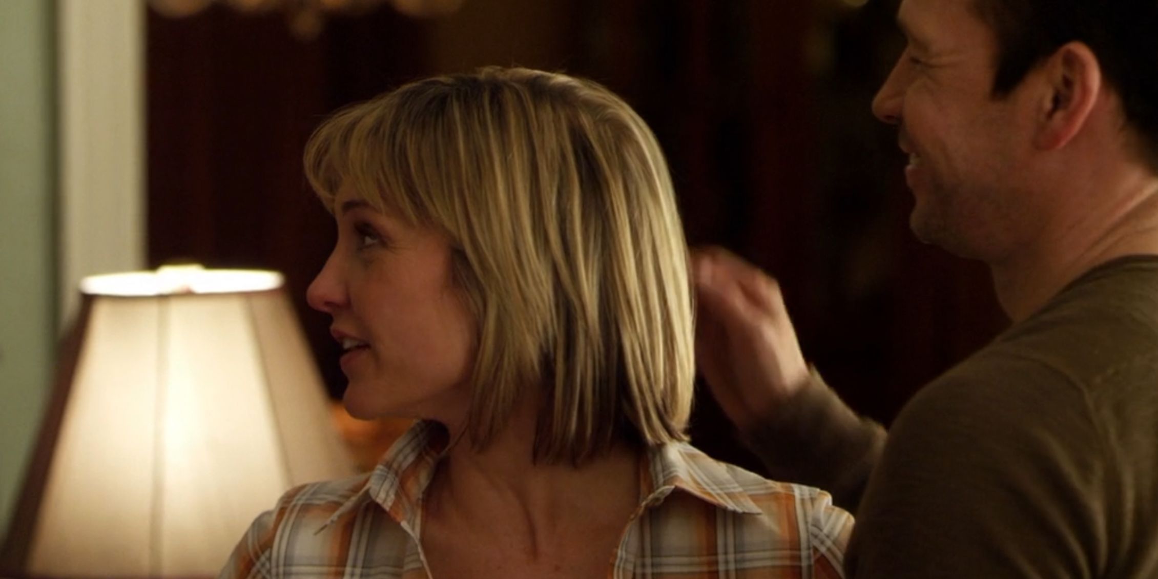 Blue Bloods Danny touching Linda's hair