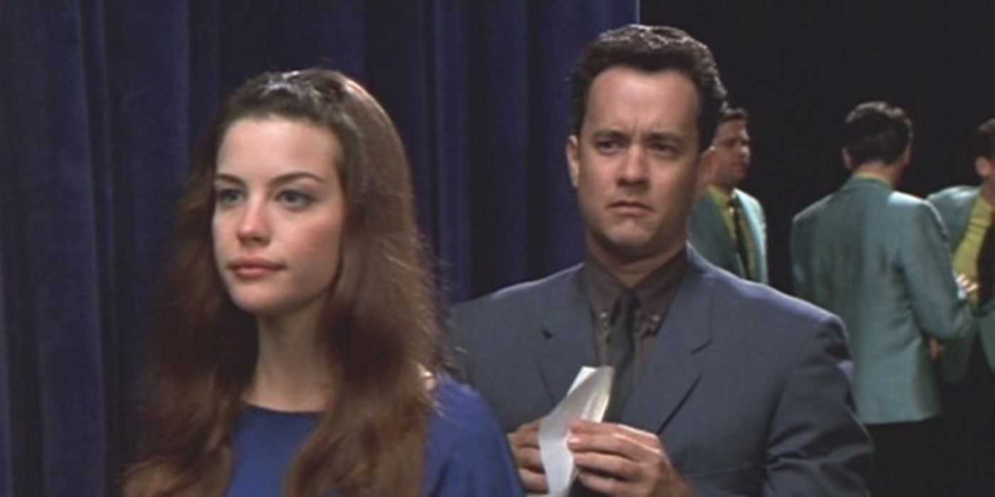 Tom Hanks with a furrowed brow in That Thing You Do