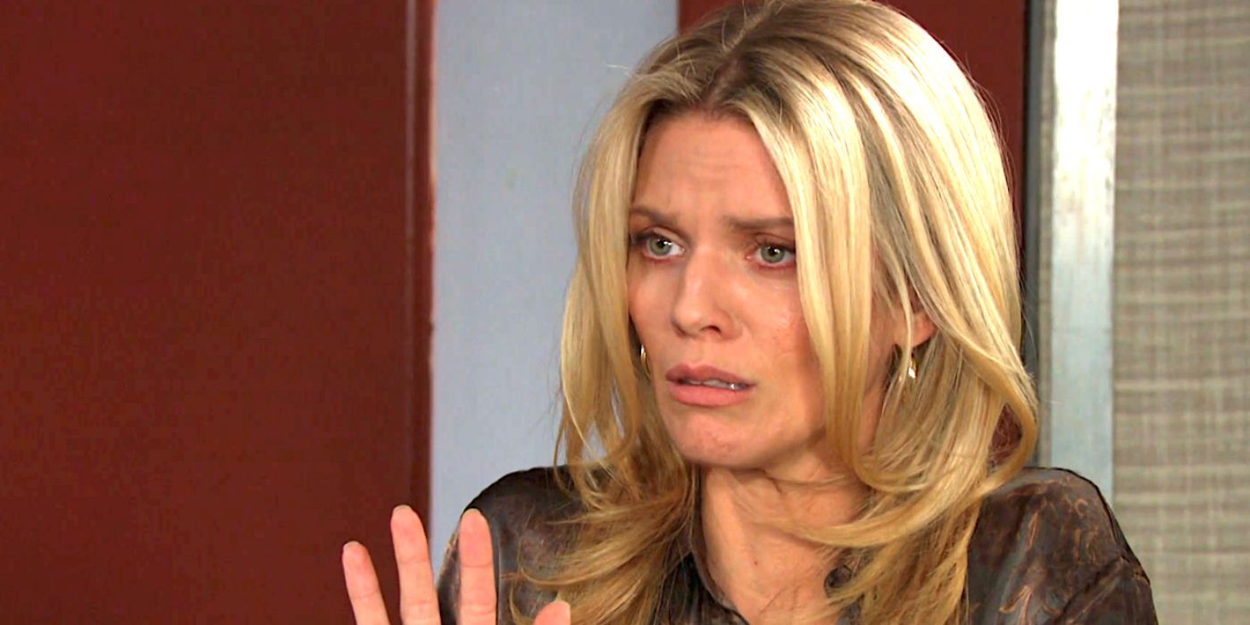 Abigail DiMera (AnnaLynne McCord) looking frightened on Days of Our Lives