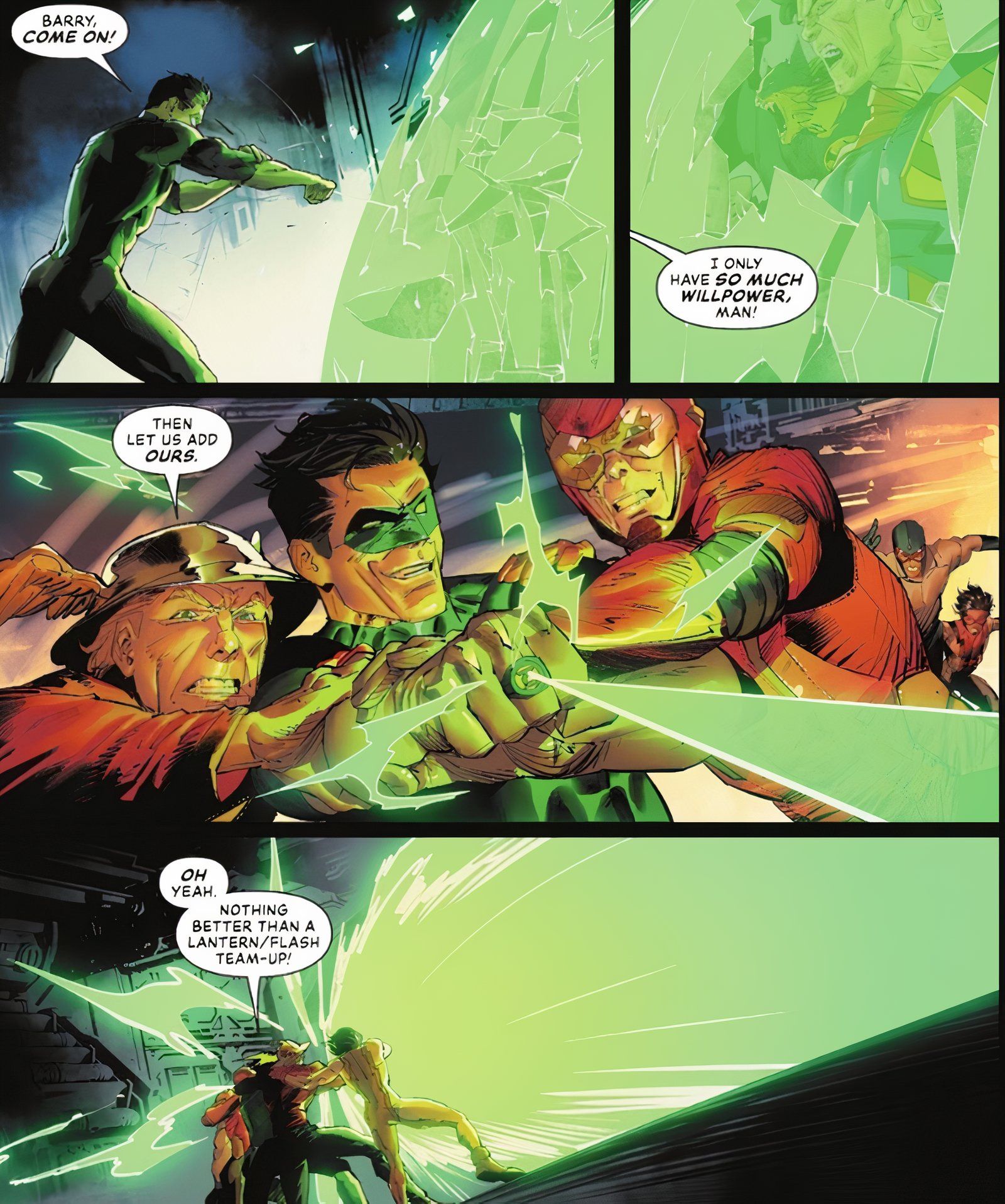 Absolute Power #4 Green Lantern and flashes 