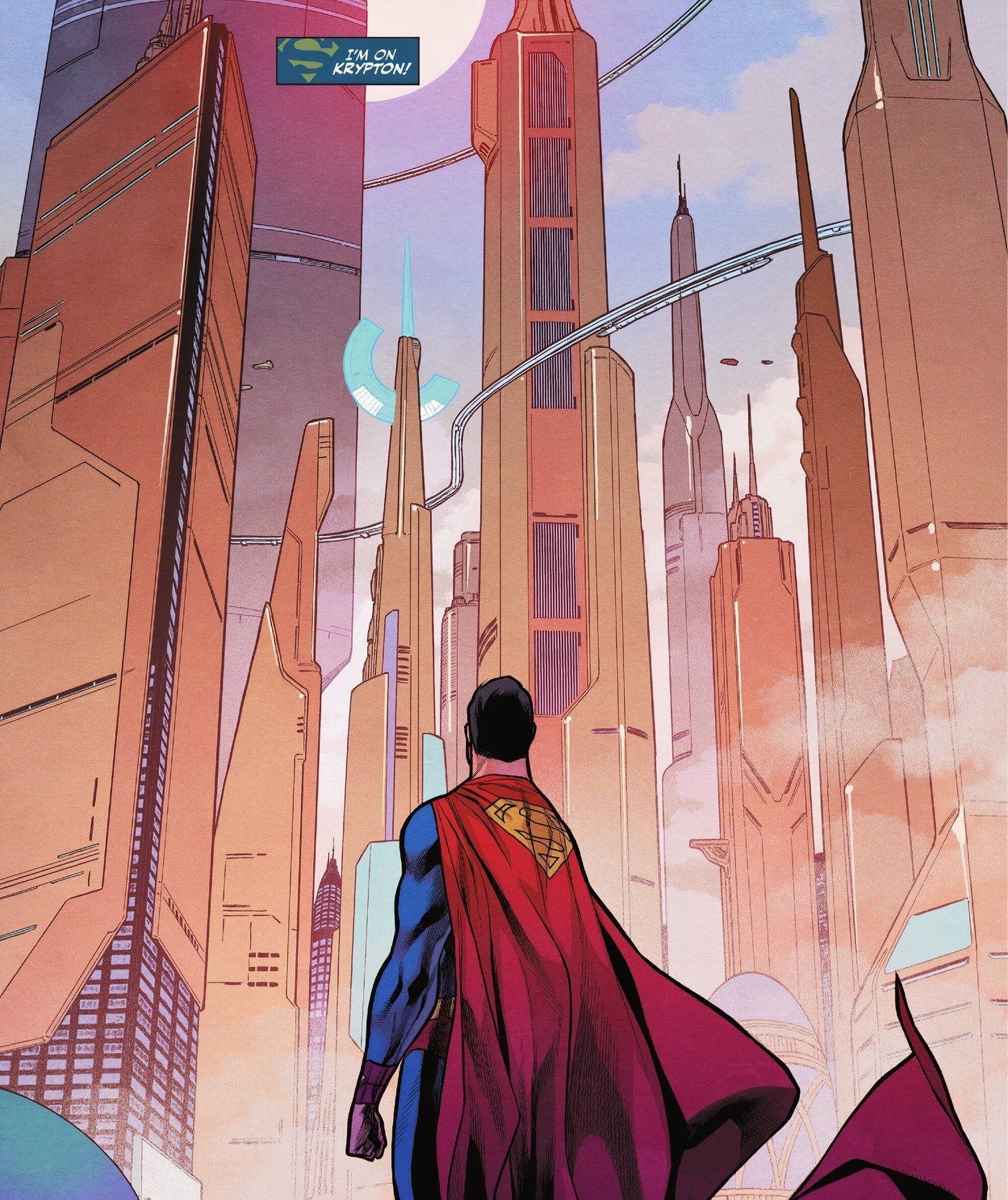  Superman travels back in time and realizes he's on Krypton before its destruction.